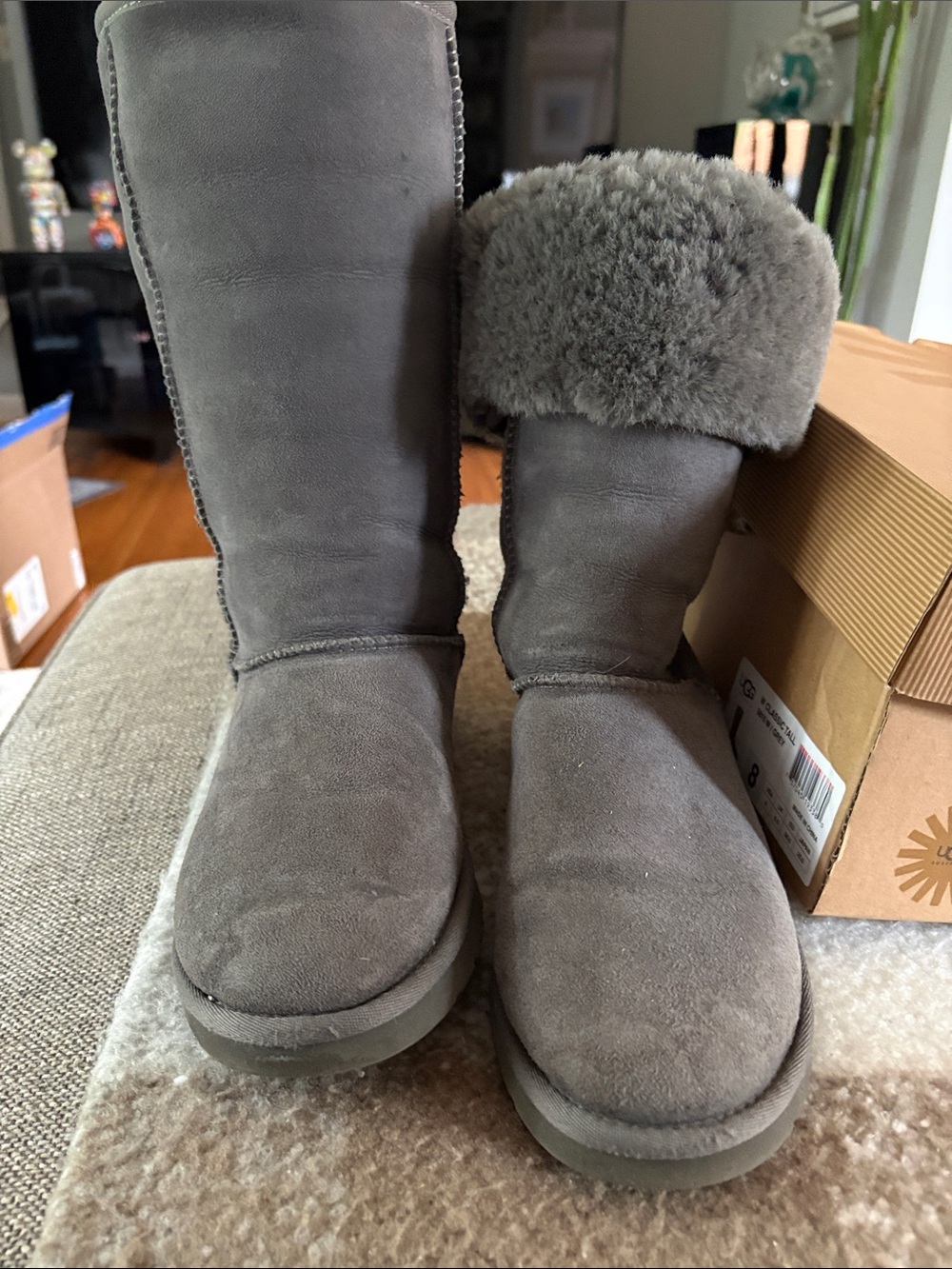 UGG W Classic Tall Boots - Grey Suede